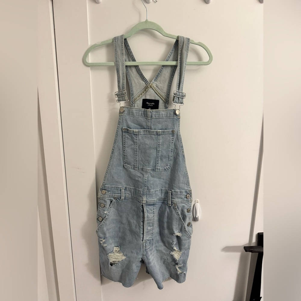 Abercrombie & Fitch Unisex Light Blue Denim Overalls (Pride Edition)